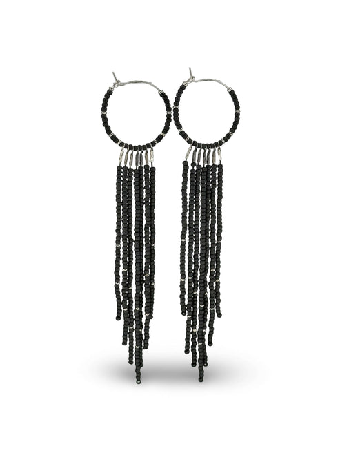 Brass Hoop Seed Earrings