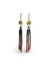 Fine Short Seed Disc Brass Earrings