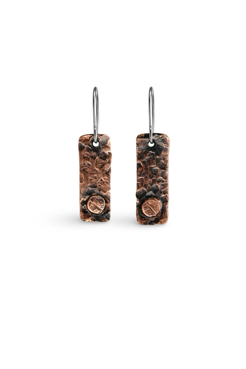 Pendientes Tira Tornillo Cobre