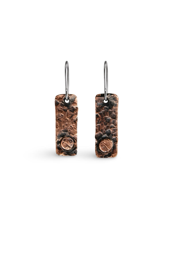Pendientes Tira Tornillo Cobre