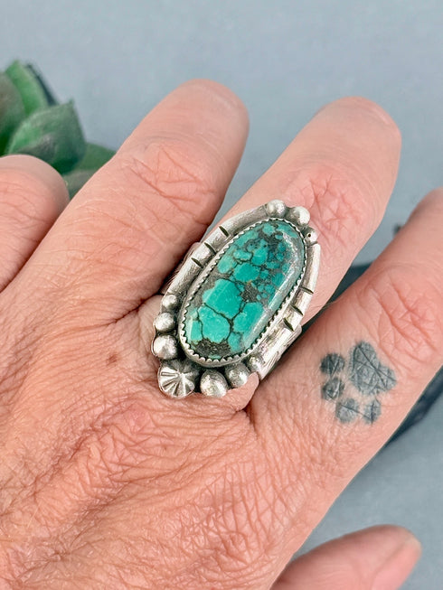 Anillo Plata Estrella Turquesa