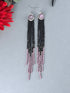 Pendientes Largos Seeds Zafiro Rosa
