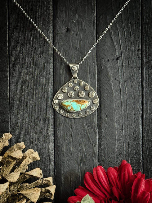 Colgante Geométrico con Turquesa