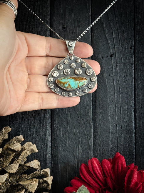 Colgante Geométrico con Turquesa