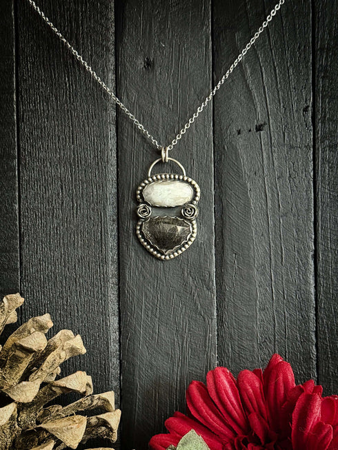 Colgante Duo Cuarzo y Piedra Luna