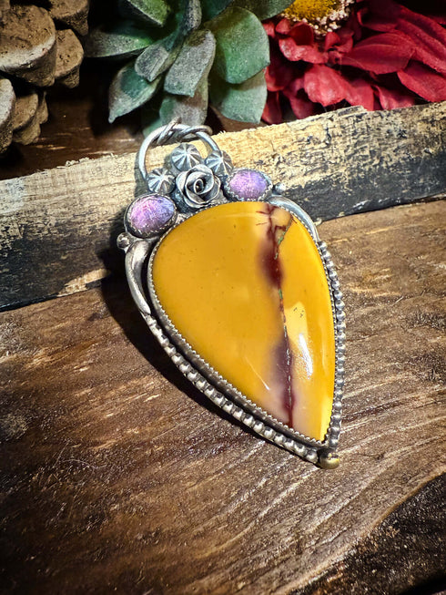 Colgante Mookaite y Amatista