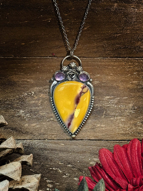 Colgante Mookaite y Amatista