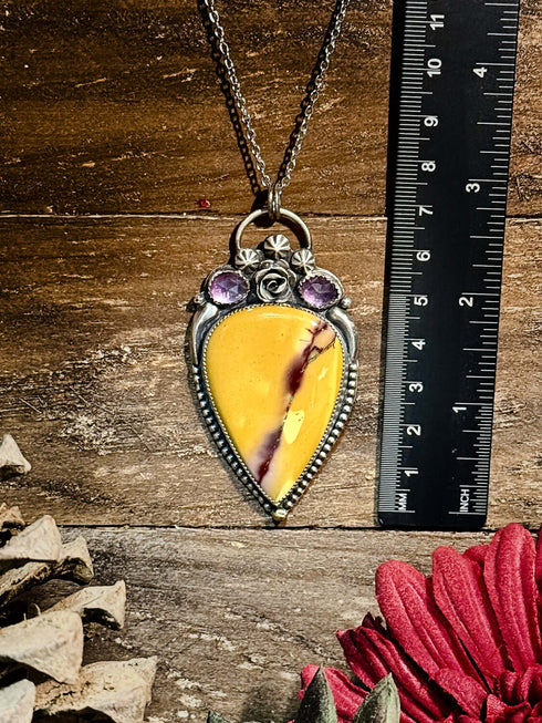 Colgante Mookaite y Amatista