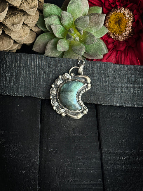 Colgante Luna de Labradorita