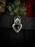 Onyx Flame Heart Pendant