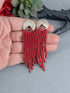 Pendientes Seeds Plata Pico Rojo