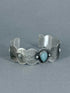 Pulsera Plata Grabados y turquesa
