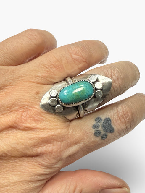 Anillo Escudo Turquesa