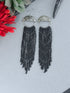 Pendientes Seeds Plata Tornillos Negro