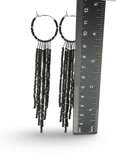 Brass Hoop Seed Earrings