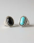Anillo Sello Ovalado con Piedra