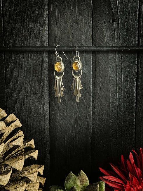 Pendientes Citrino Palitos