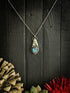 Labradorite Leaf Concho Pendant