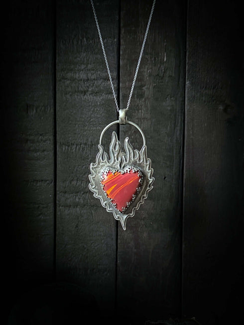 Colgante Corazón Rosarita con Llamas