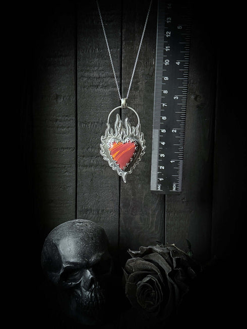 Colgante Corazon Llamas Rosarita - Anillarte