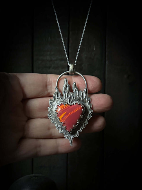 Colgante Corazón Rosarita con Llamas