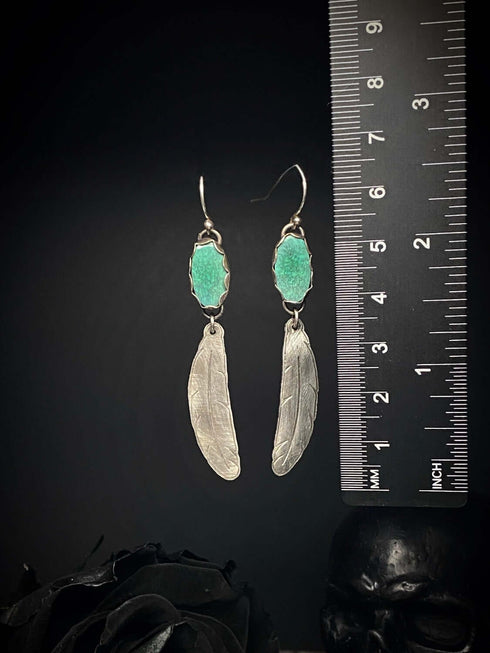 Pendientes Pluma Turquesa Origen