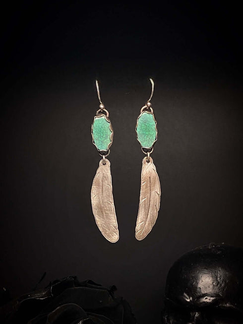 Pendientes Pluma Turquesa Origen