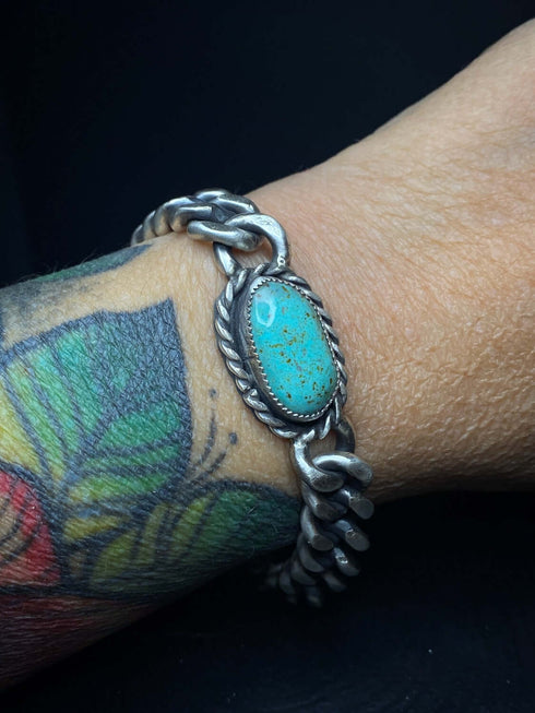 Pulsera Cuban Link Maxi Turquesa Origen