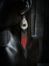 Seeds Silver Concho and Onyx Earrings