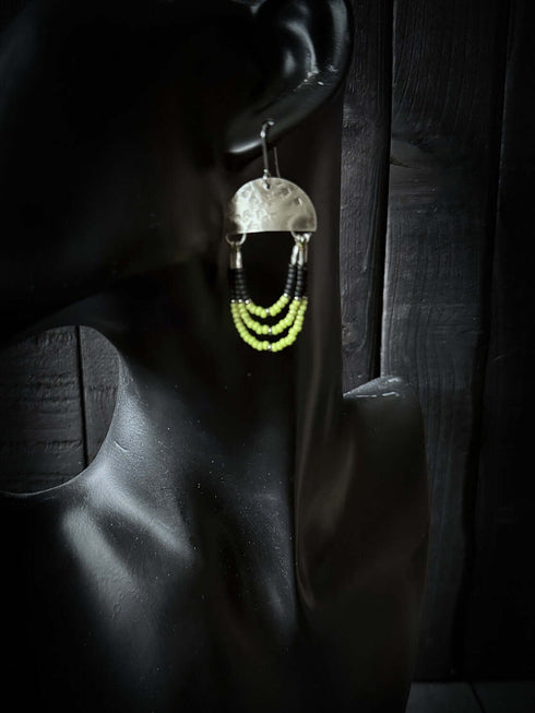Pendientes Seeds Plata Tricolor - Anillarte