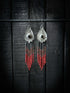 Seeds Silver Concho and Onyx Earrings