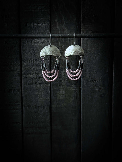 Pendientes Seeds Plata Tricolor - Anillarte
