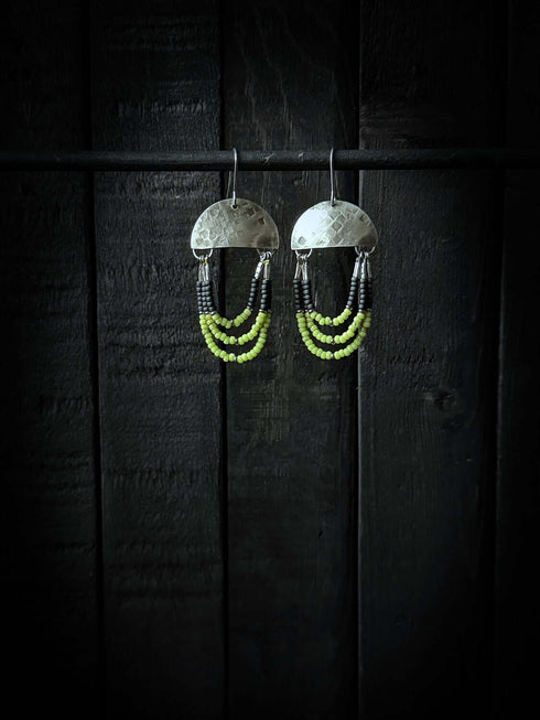 Pendientes Seeds Plata Tricolor - Anillarte