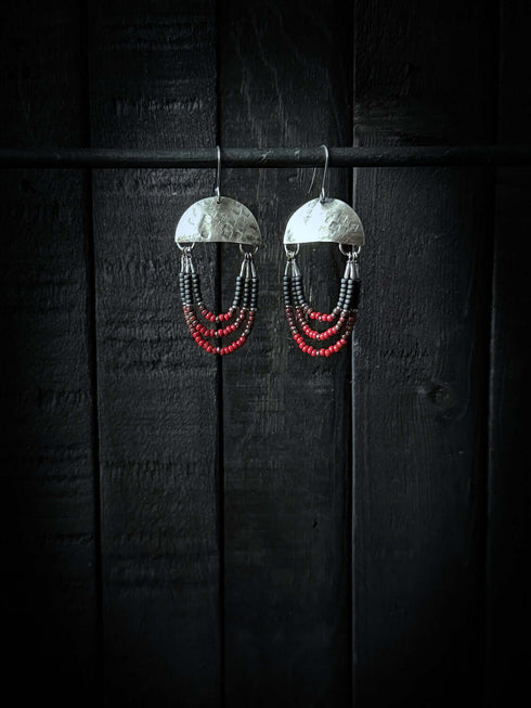 Pendientes Seeds Plata Tricolor - Anillarte
