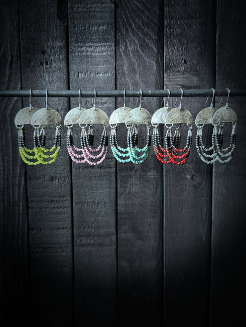 Pendientes Seeds Plata Tricolor - Anillarte
