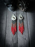 Seeds Silver Concho and Onyx Earrings