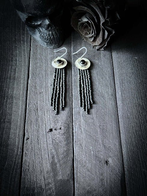 Pendientes Seeds Plata Redondo y Onix