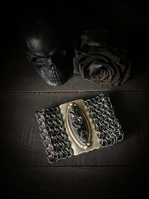 Brazalete Malla Elastica Base Skull and Roses